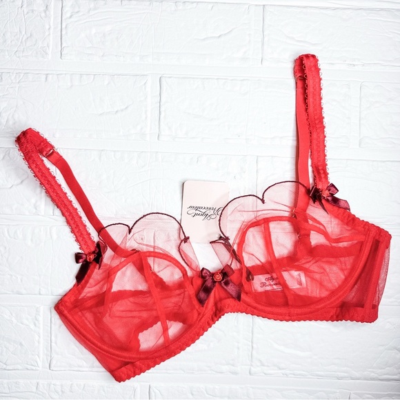 New Agent Provocateur Lorna Bra Color Red/Fire Size 34D - Picture 3 of 15
